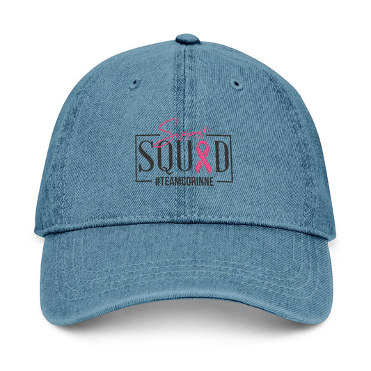 Support Squad Embroidered Denim Hat for Supporters - #TeamCorinne