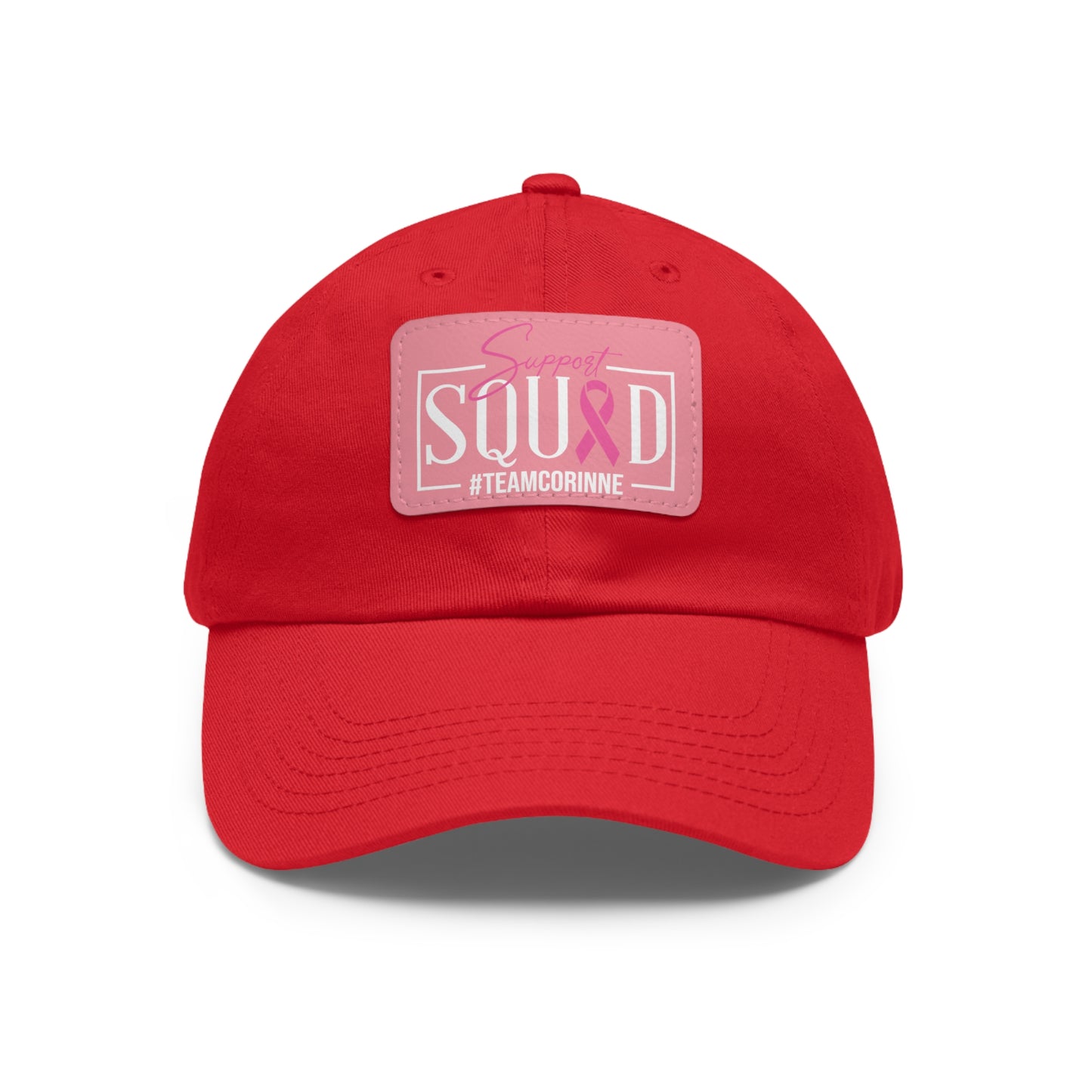 Support Squad Dad Hat with Leather Patch - #TeamCorinne