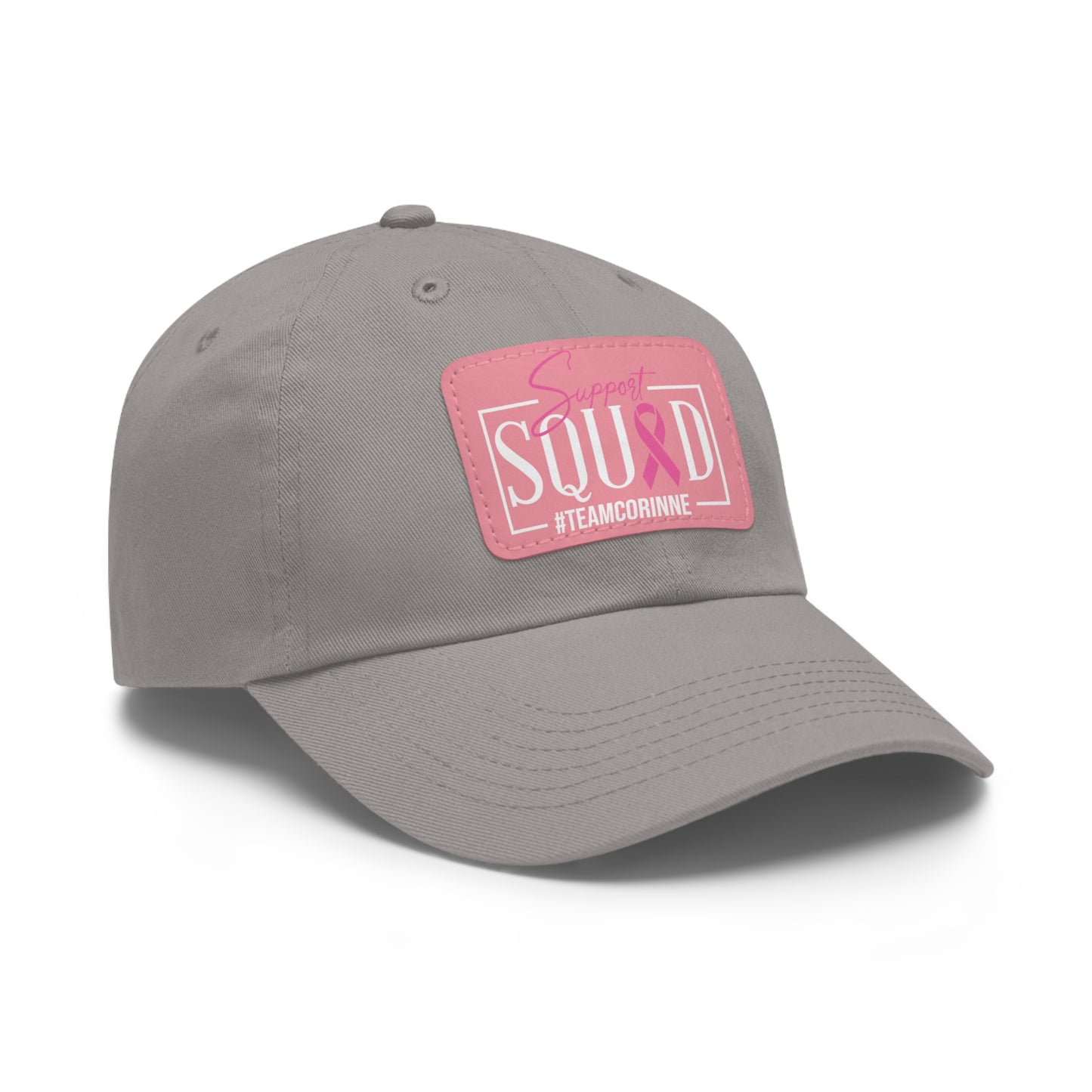 Support Squad Dad Hat with Leather Patch - #TeamCorinne