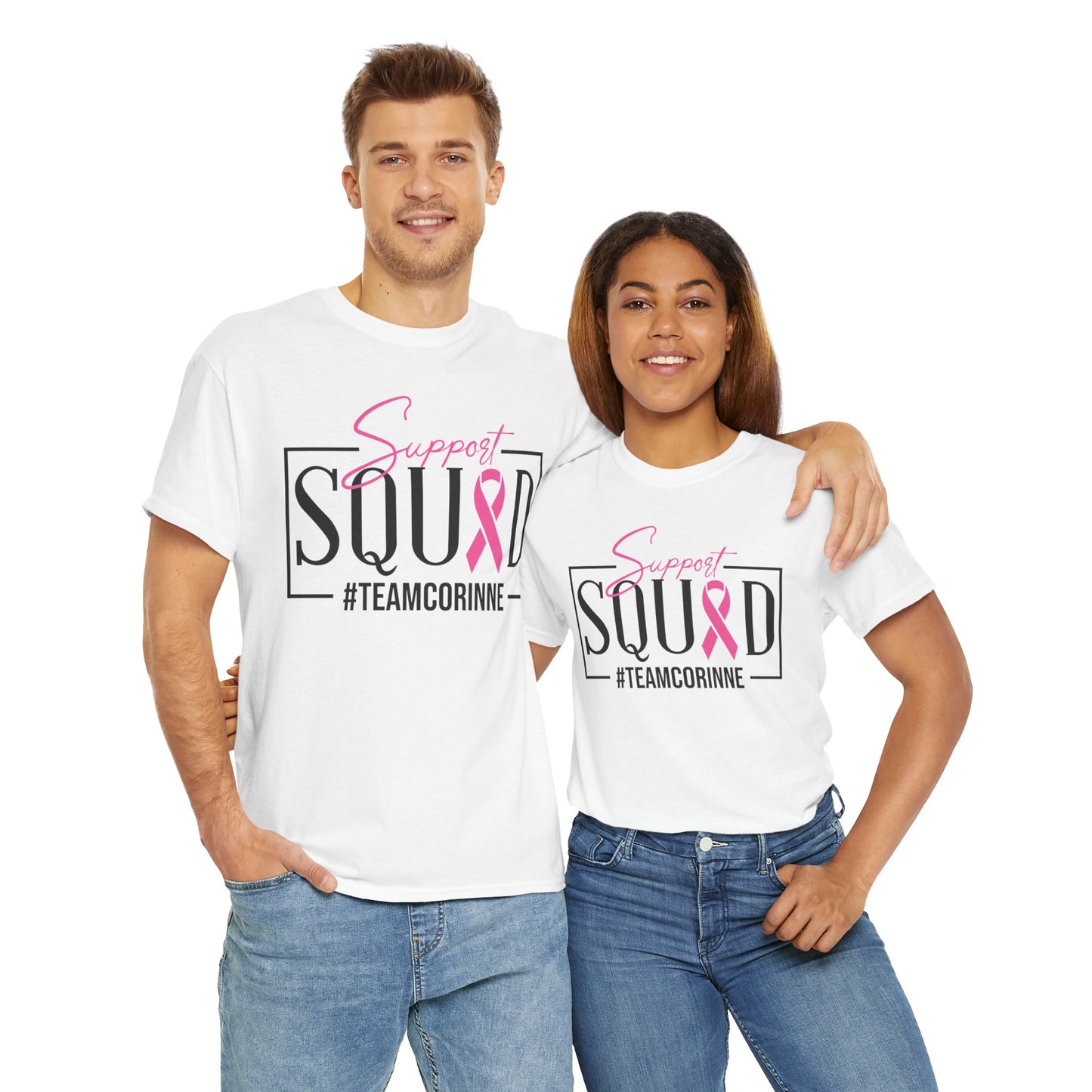 Support Squad Unisex Heavy Cotton Tee - #TeamCorinne