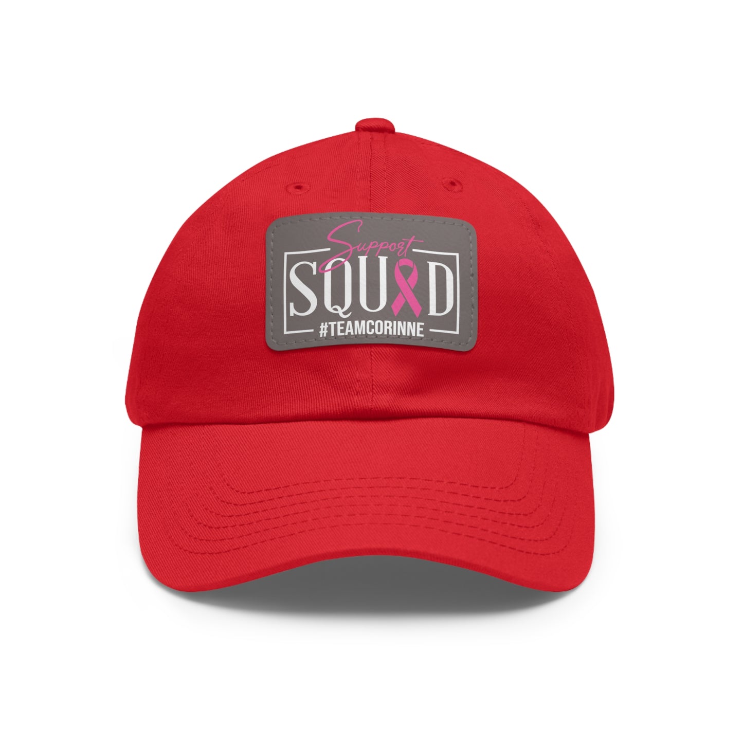 Support Squad Dad Hat with Leather Patch - #TeamCorinne